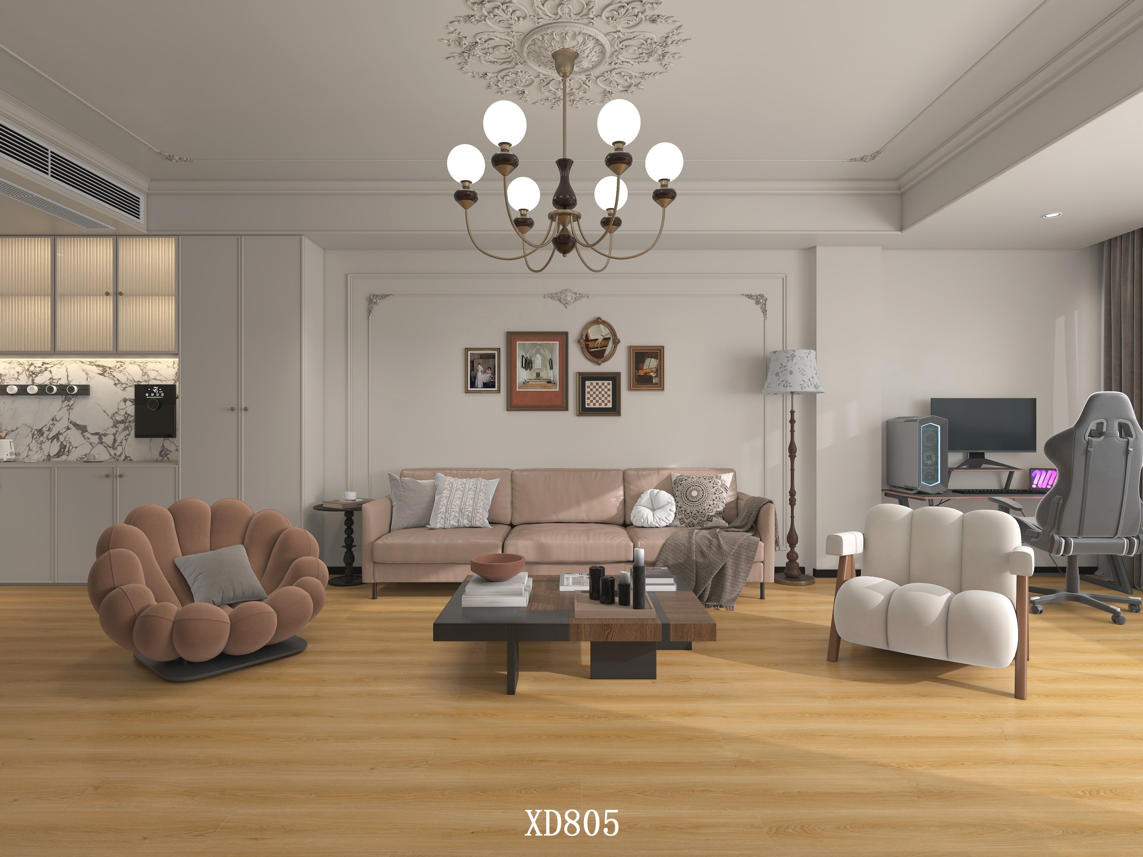 XD-805 8mm SPC Waterproof Vinyl Flooring